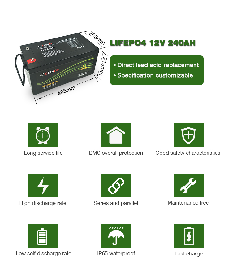 lifepo4 12v 240ah battery 