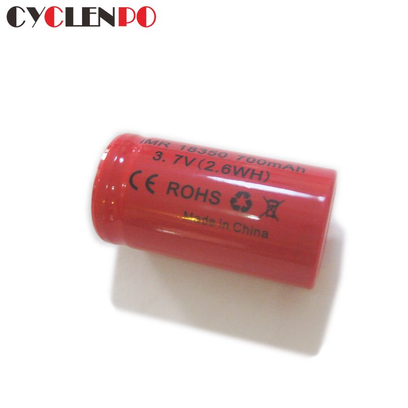 18350 3.7v 700mah lithium ion rechargeable battery