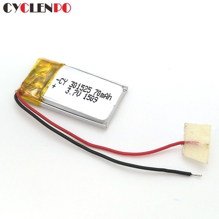 Deep Cycle Recharge 3.7v 70mah 301525 lithium polymer battery for Bluetooth Headse