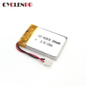 402030  3.7 volt  200mah lithium ion polymer battery