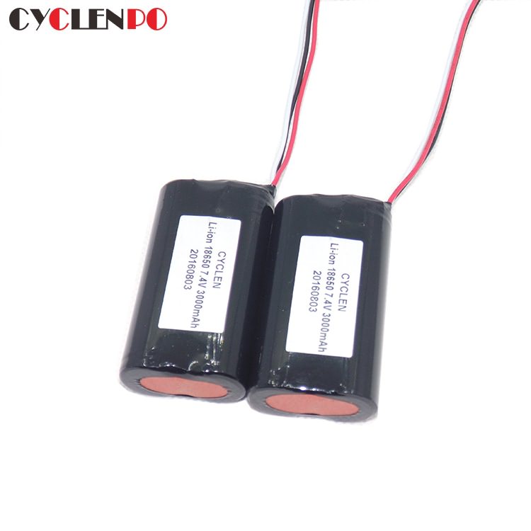 lithium battery 18650 3P 7.4v 3000mah rechargeable battery pack