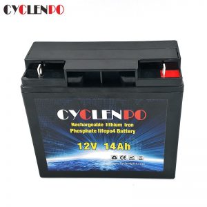 Deep cycle 12v 14ah lithium ion battery for motorcycle battey