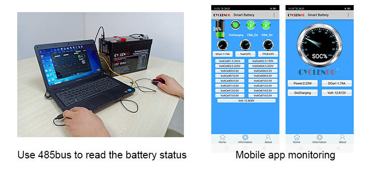 Lifepo4 battery with bluetooth