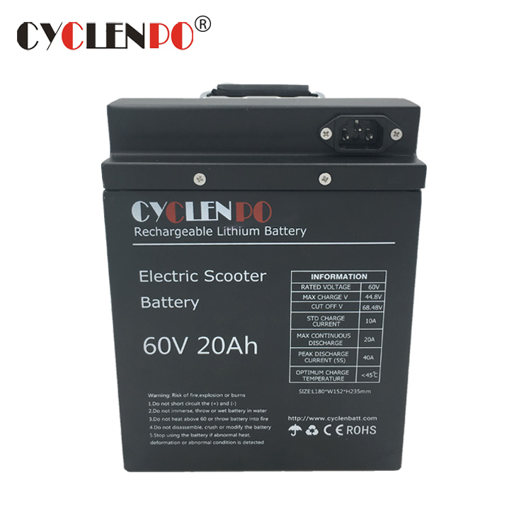 Cyclenpo lithium ion battery 60v 20ah